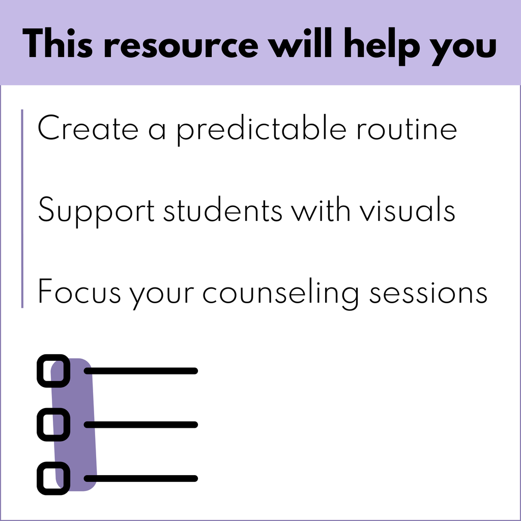 Visual Schedule for Individual or Group Counseling Routines