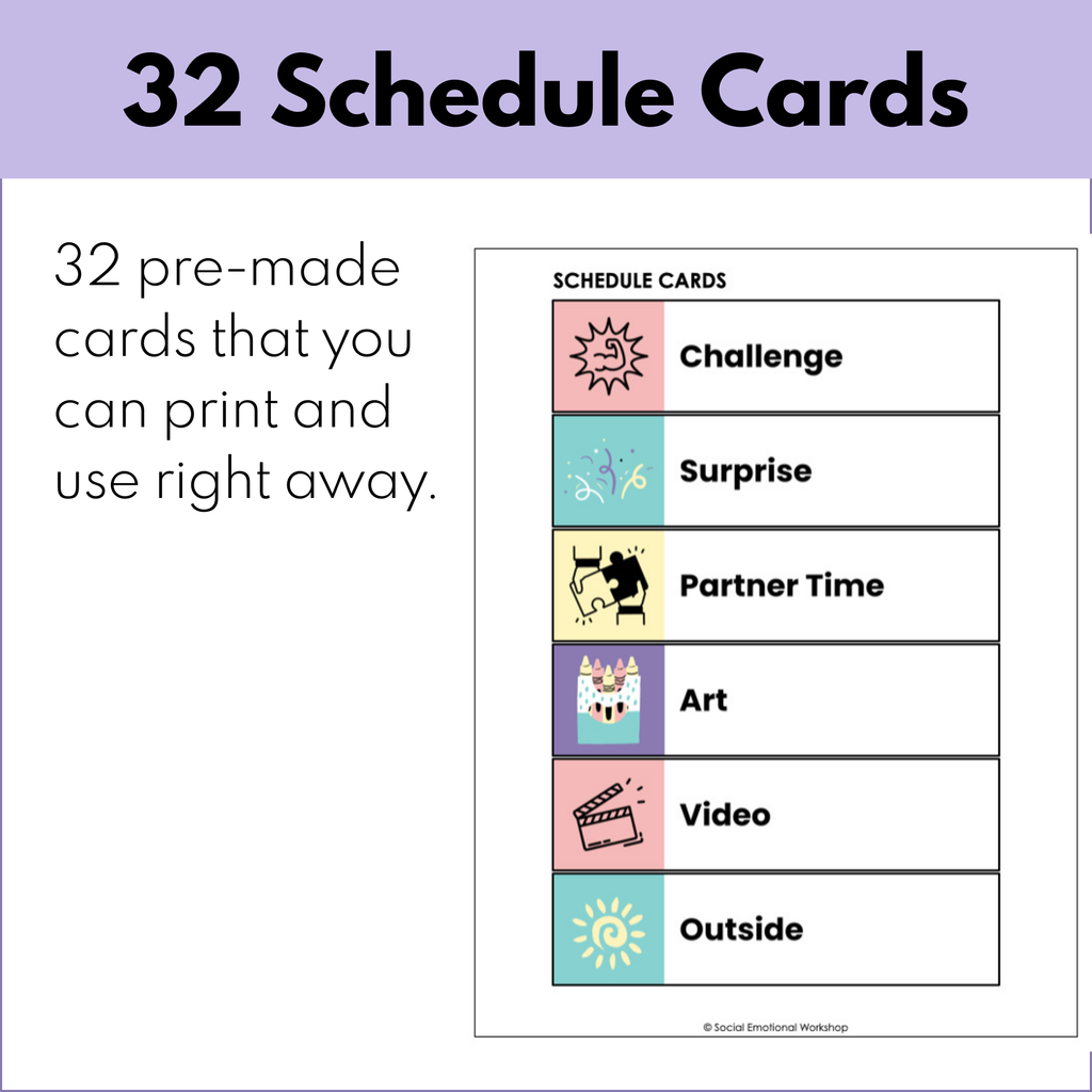 Visual Schedule for Individual or Group Counseling Routines