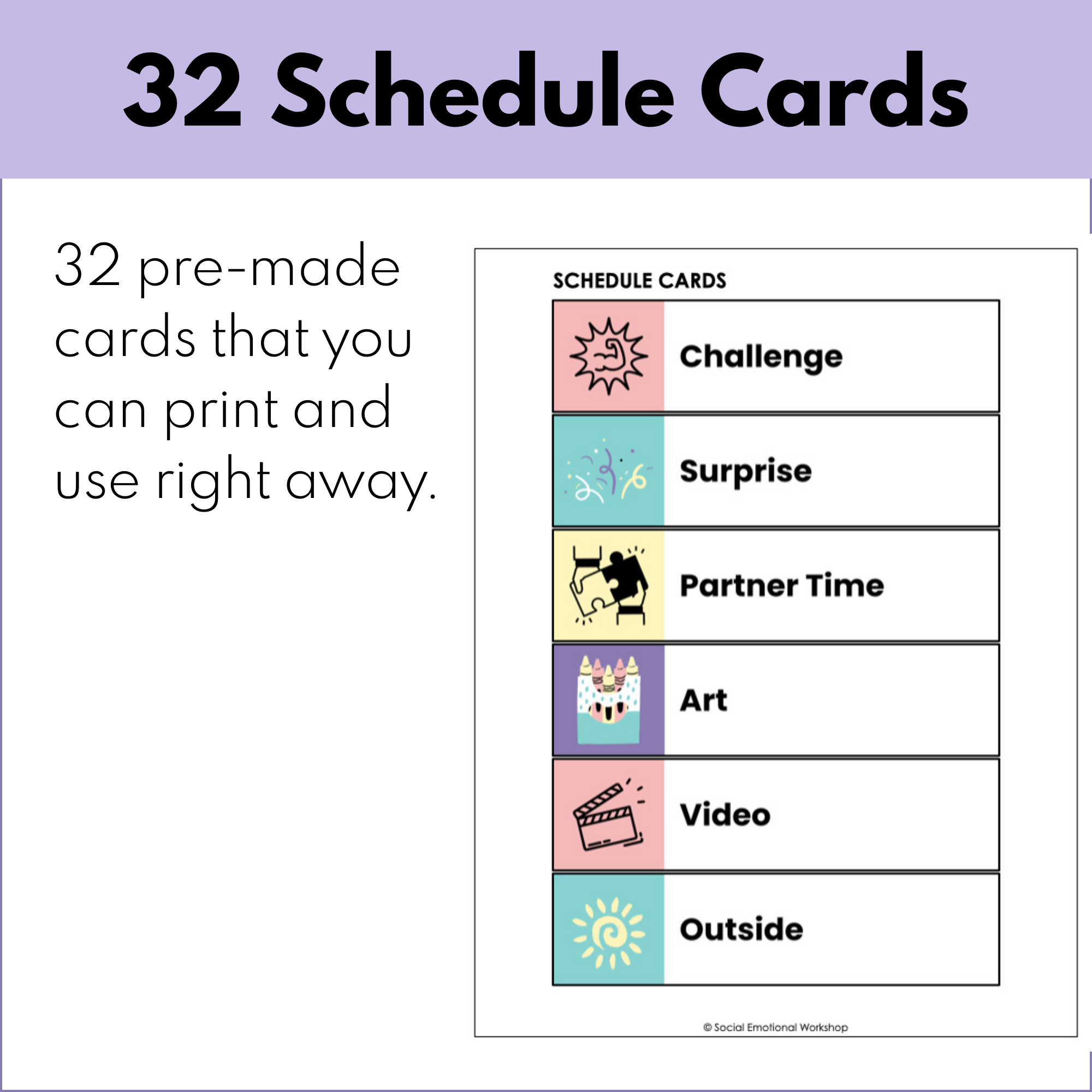 Visual Schedule for Individual or Group Counseling Routines