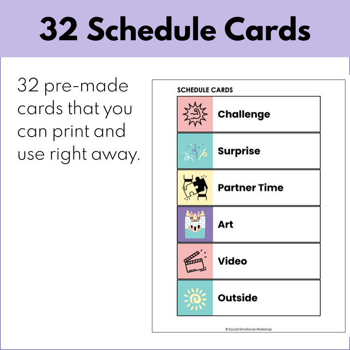 Visual Schedule for Individual or Group Counseling Routines