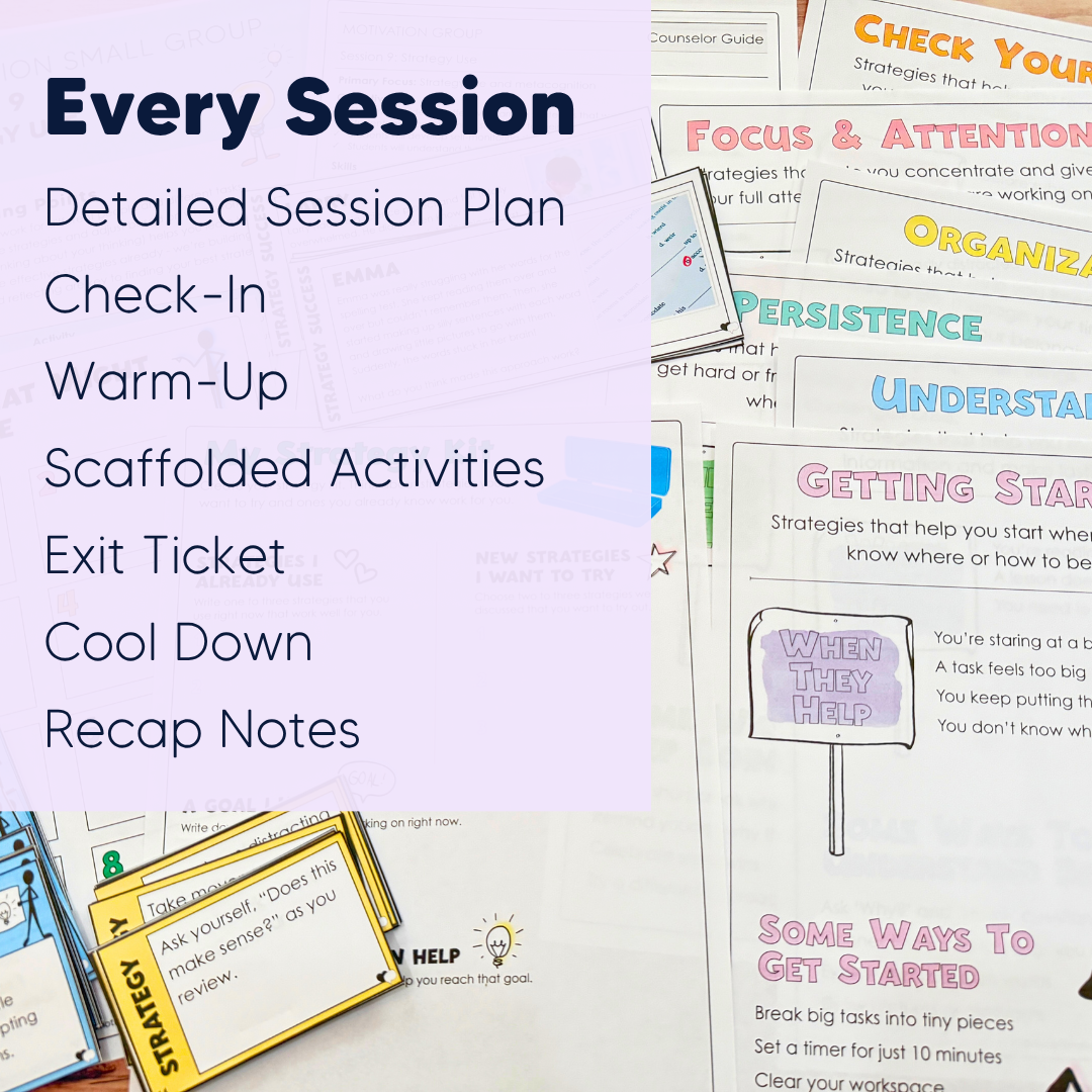 Motivation Small Group Counseling Curriculum