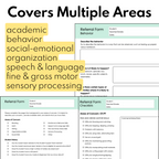Editable Referral Forms: Intervention Teams, Student Support Teams, CST