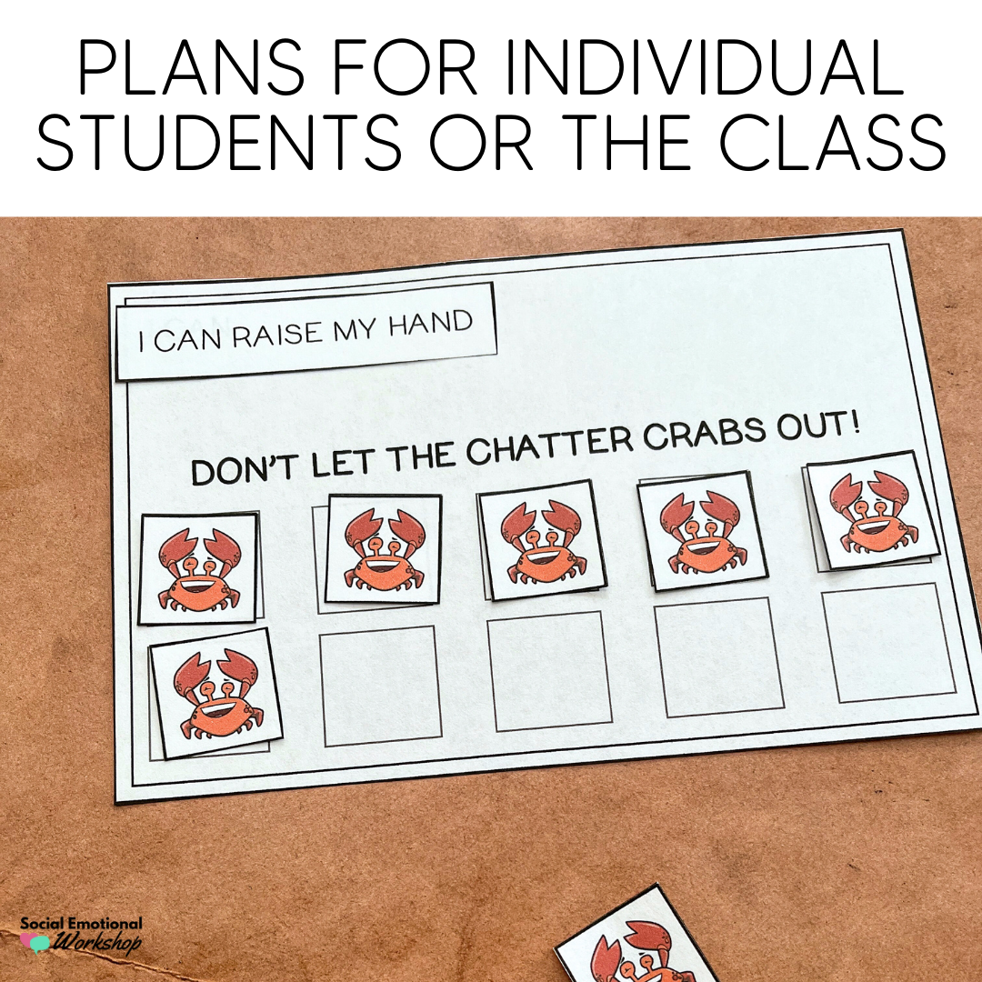 Behavior Charts for Blurting, Impulsivity, Interrupting & Call Outs - Editable