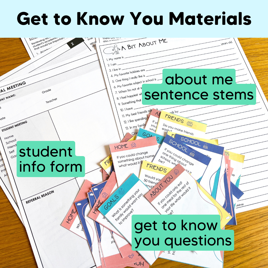 First Counseling Session Activities | Intake Form | Individual Counseling