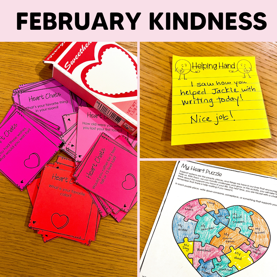 Kindness Activities + February SEL and Counseling Bundle