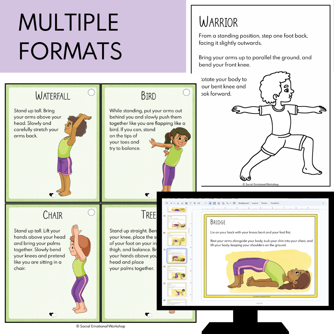 Printable Yoga Cards and Posters: Yoga Poses with Simple Sequences