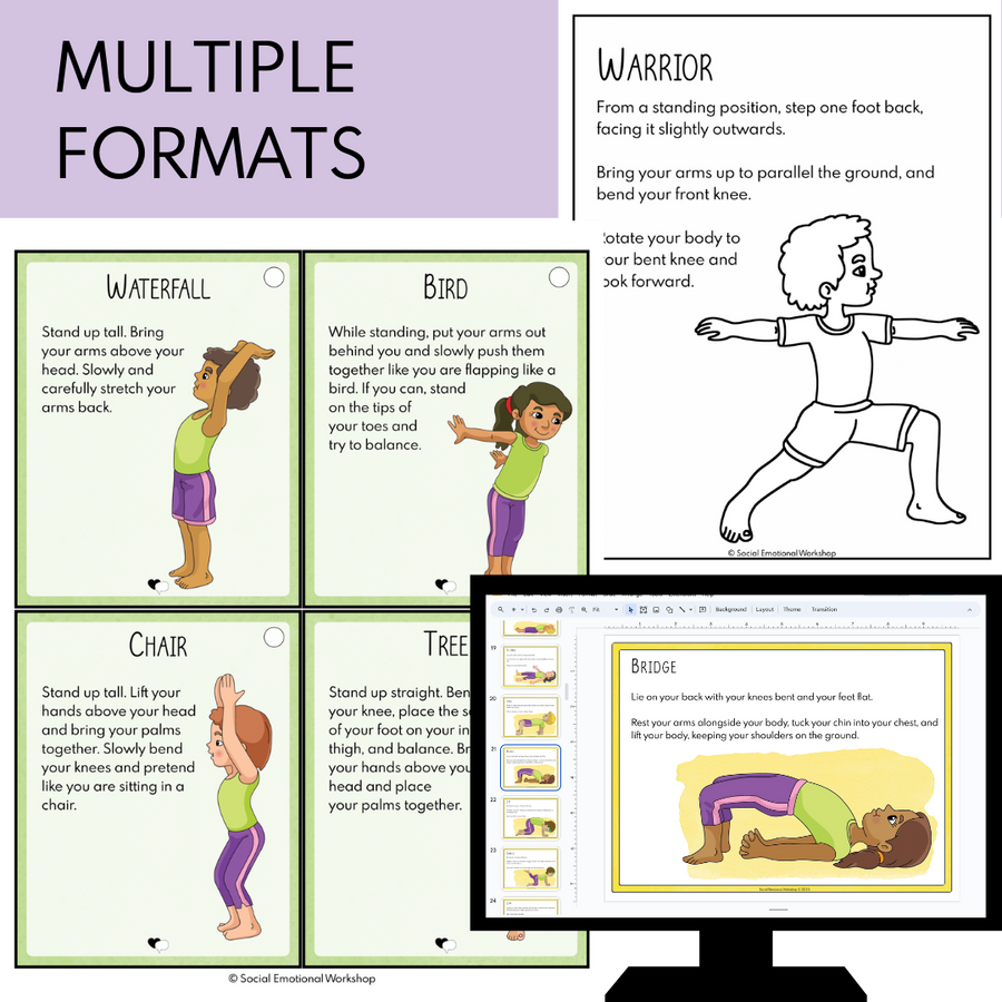 Printable Yoga Cards and Posters: Yoga Poses with Simple Sequences ...