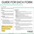 Editable Behavior Data Forms for Functional Behavior Assessments (FBA)