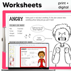Feelings Posters, Cards, Charts, Worksheets | Identifying Emotions Activities and Office Decor