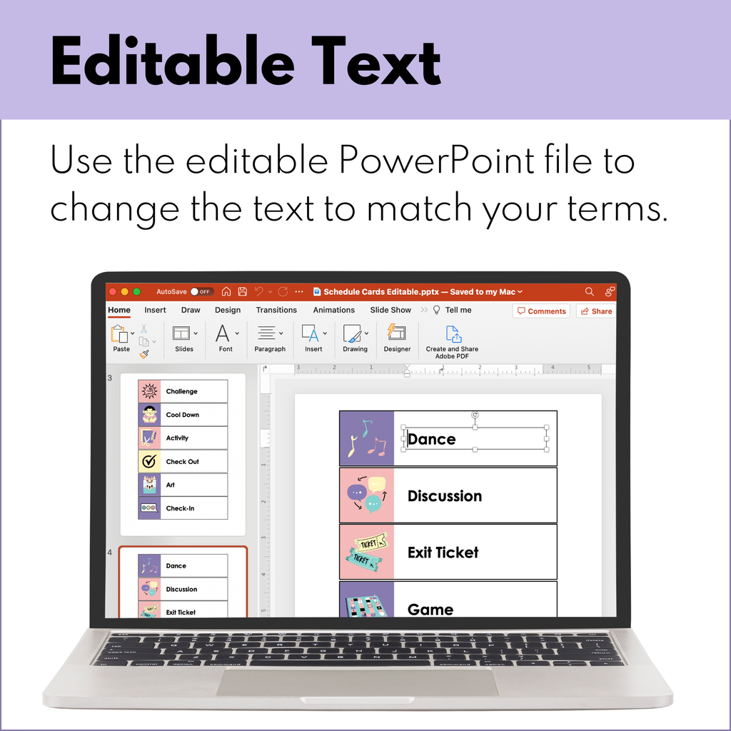 Visual Schedule for Individual or Group Counseling Routines