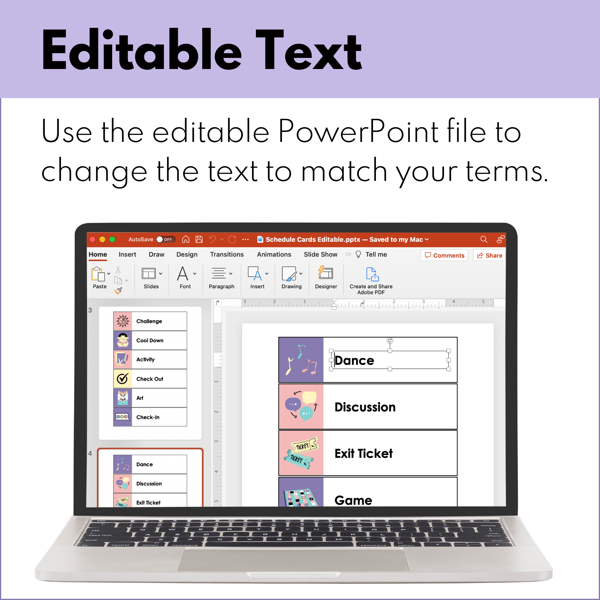 Visual Schedule for Individual or Group Counseling Routines