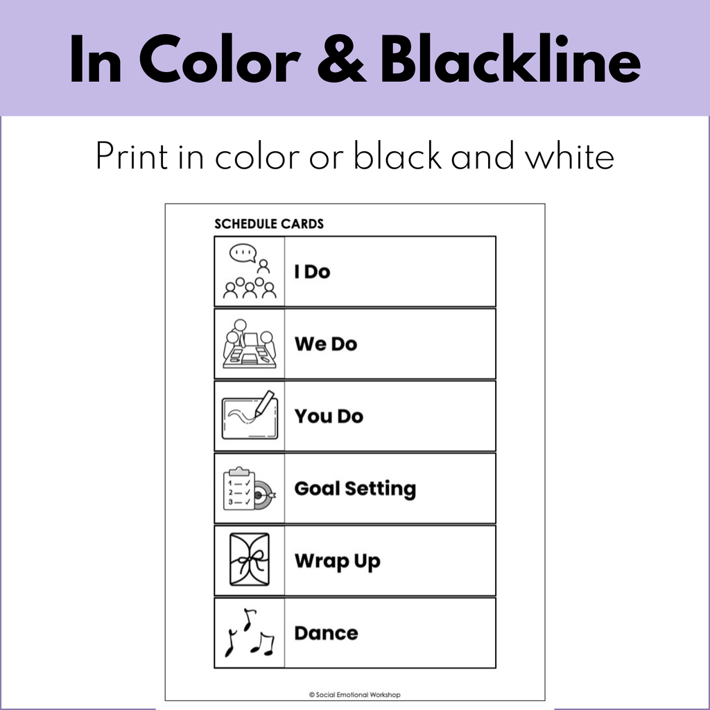 Visual Schedule for Individual or Group Counseling Routines