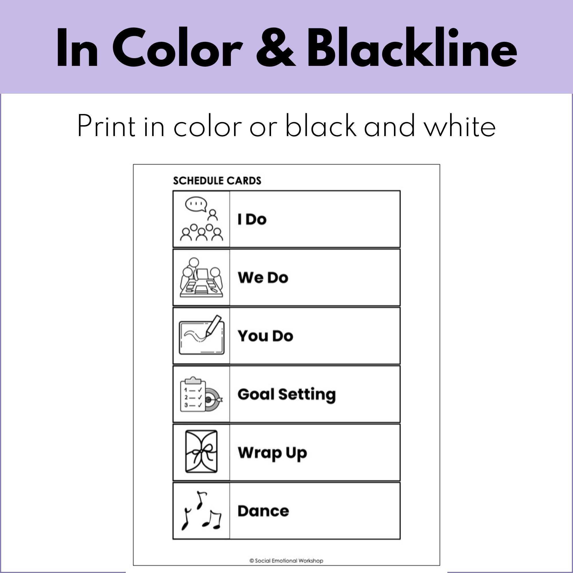 Visual Schedule for Individual or Group Counseling Routines