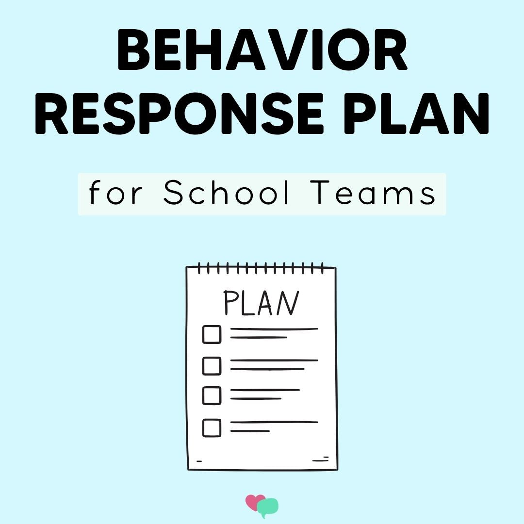 Escalating Behavior Response Plan