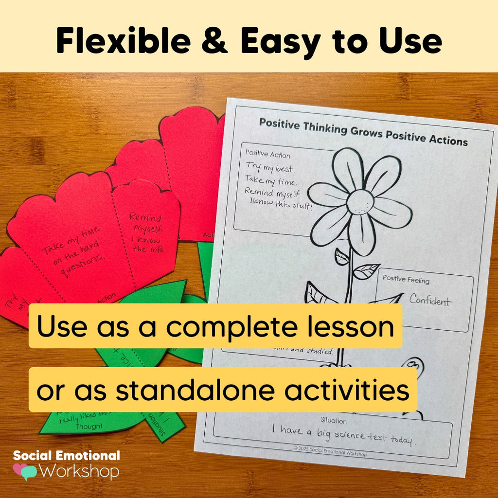 Connecting Thoughts, Feelings, & Actions | CBT Counseling Activities & Lesson