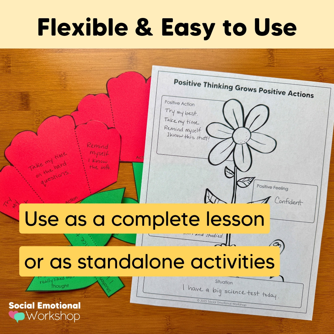 Connecting Thoughts, Feelings, & Actions | CBT Counseling Activities & Lesson