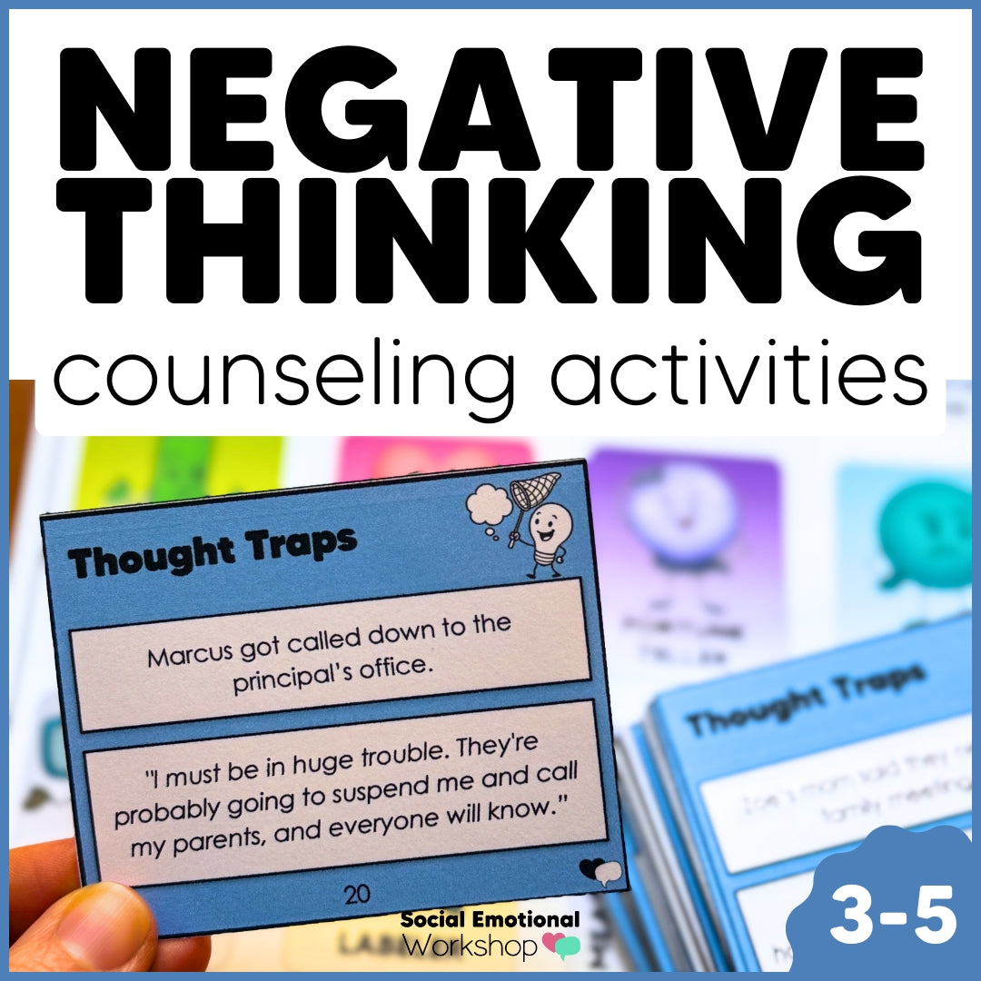 Negative Thinking Counseling Activities | CBT Cognitive Distortions & Reframing Automatic Negative Thoughts