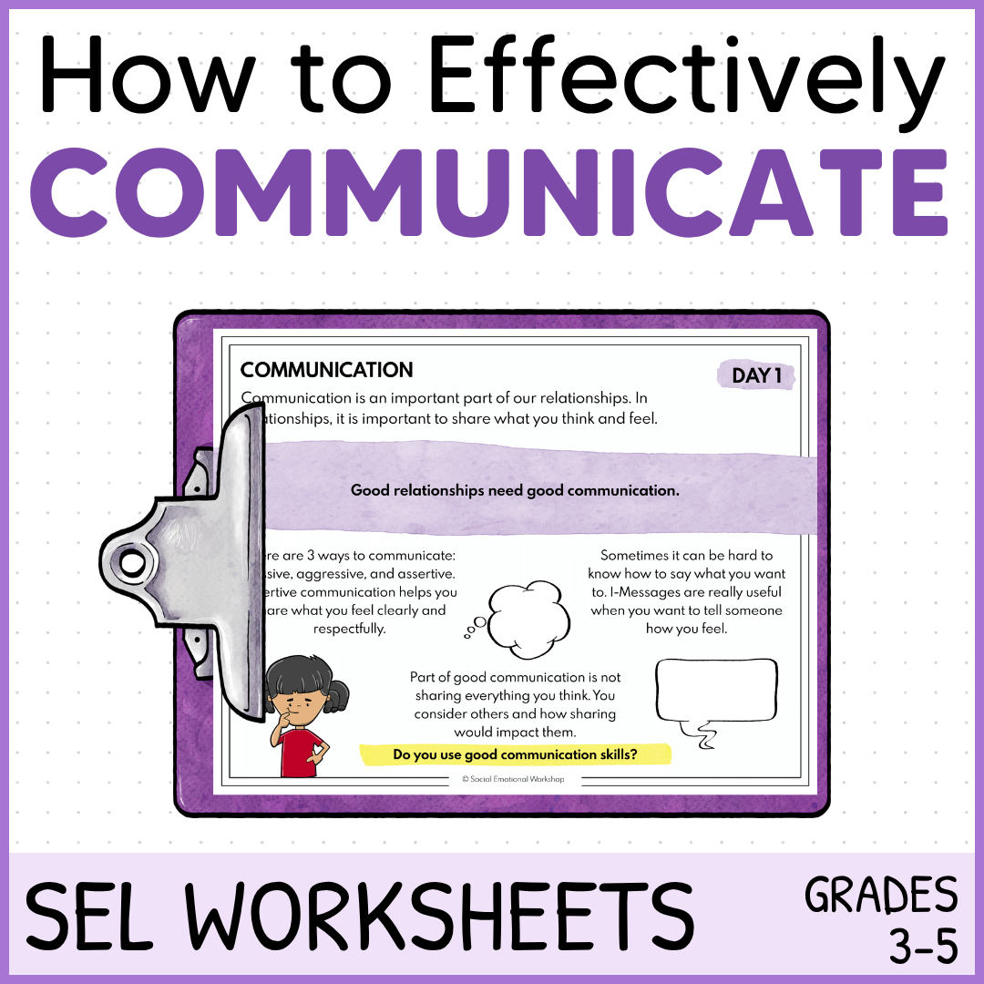 Assertive Communication Skills & SEL Worksheets | Social Skills Activities