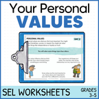 Personal Values + Core Values - SEL Worksheets - Decision Making