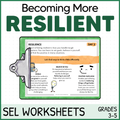 Resiliency, Grit, and Growth Mindset - Quick SEL Worksheets