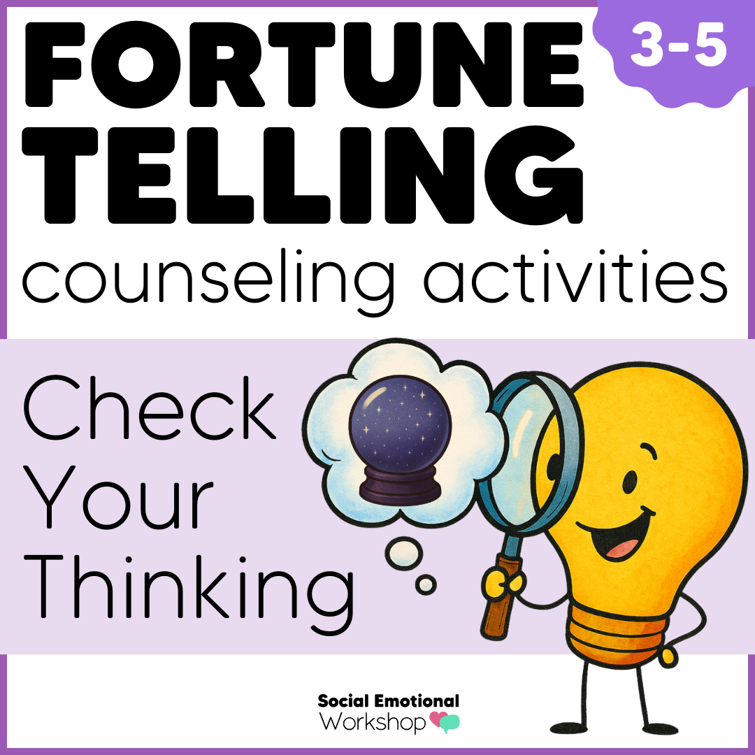 Fortune Telling CBT Activity | Cognitive Distortion | Counseling Worksheets