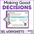 Decision Making + Problem Solving - Good Choices - SEL Worksheets