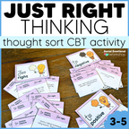 Negative and Positive Thinking Sort - CBT Counseling Activity for Positive Self Talk