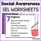 Social Awareness and Social Skills - SEL Worksheets - No Prep