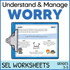 Worry and Anxiety - Quick SEL Worksheets - Low Prep