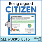 Citizenship - Being a Good Citizen Activities SEL Worksheets Community