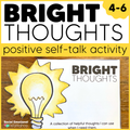 Positive Self Talk Activity for Helpful Thinking | Bright Thoughts Minibook | CBT Counseling Worksheets