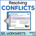 Conflict Resolution Activities | Social Skills Scenarios | SEL Worksheets