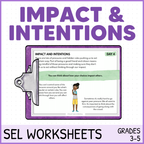 Impact vs Intentions - Social Pressure - Social Skills - Quick SEL Worksheets