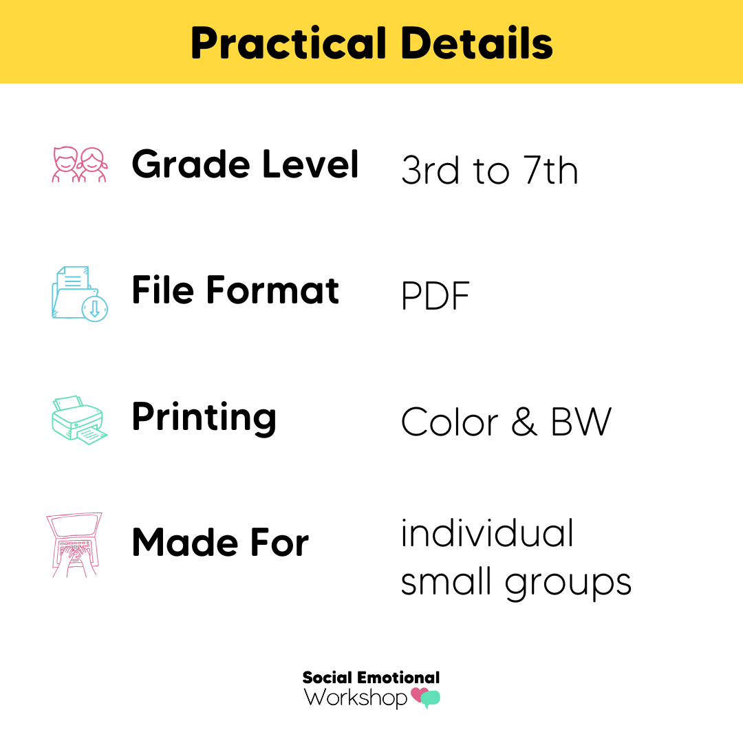Catch, Check, Challenge, and Change Negative Thinking | CBT Mental Health Worksheets + Cognitive Distortion Visuals