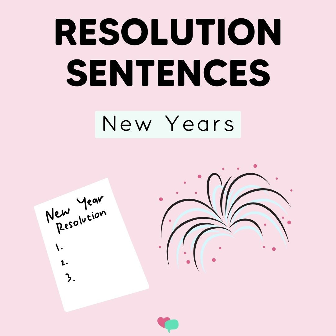New Year Resolution Sentence Stems