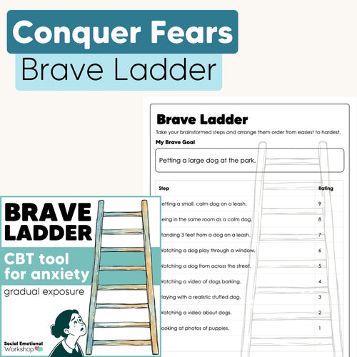 Anxiety & Coping Skills CBT Bundle | Counseling Activities for Grades 2-8