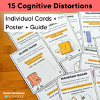 Cognitive Distortions + Automatic Negative Thoughts | Counseling Tools + Posters