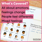 Feelings and Emotions - SEL Worksheets for Identifying Feelings - Low Prep