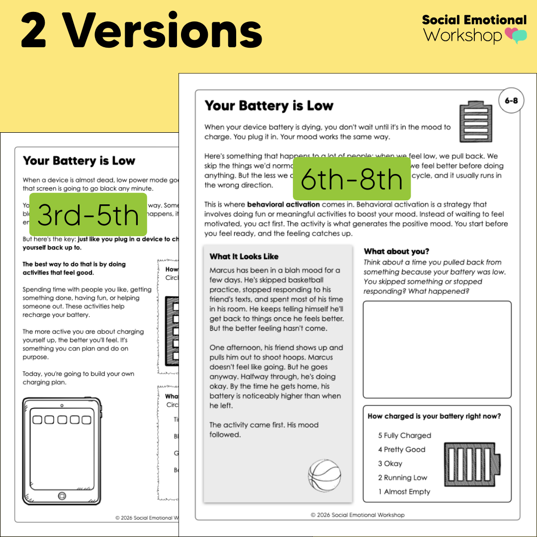 Behavioral Activation Counseling Activities | Anxiety Worksheets + Coping Skills | CBT Mood Tracker