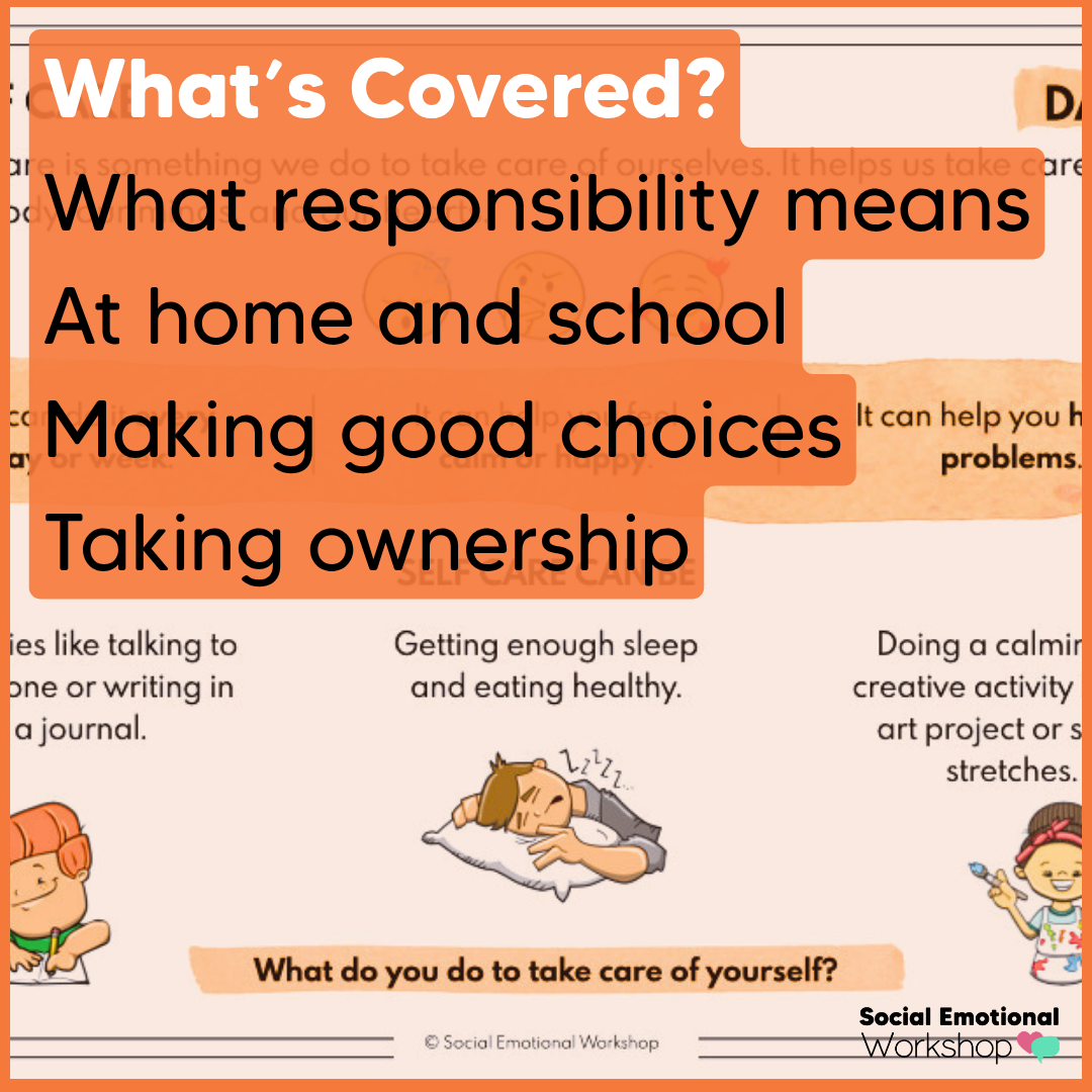Self Care to Build Healthy Habits - SEL Worksheets - No Prep