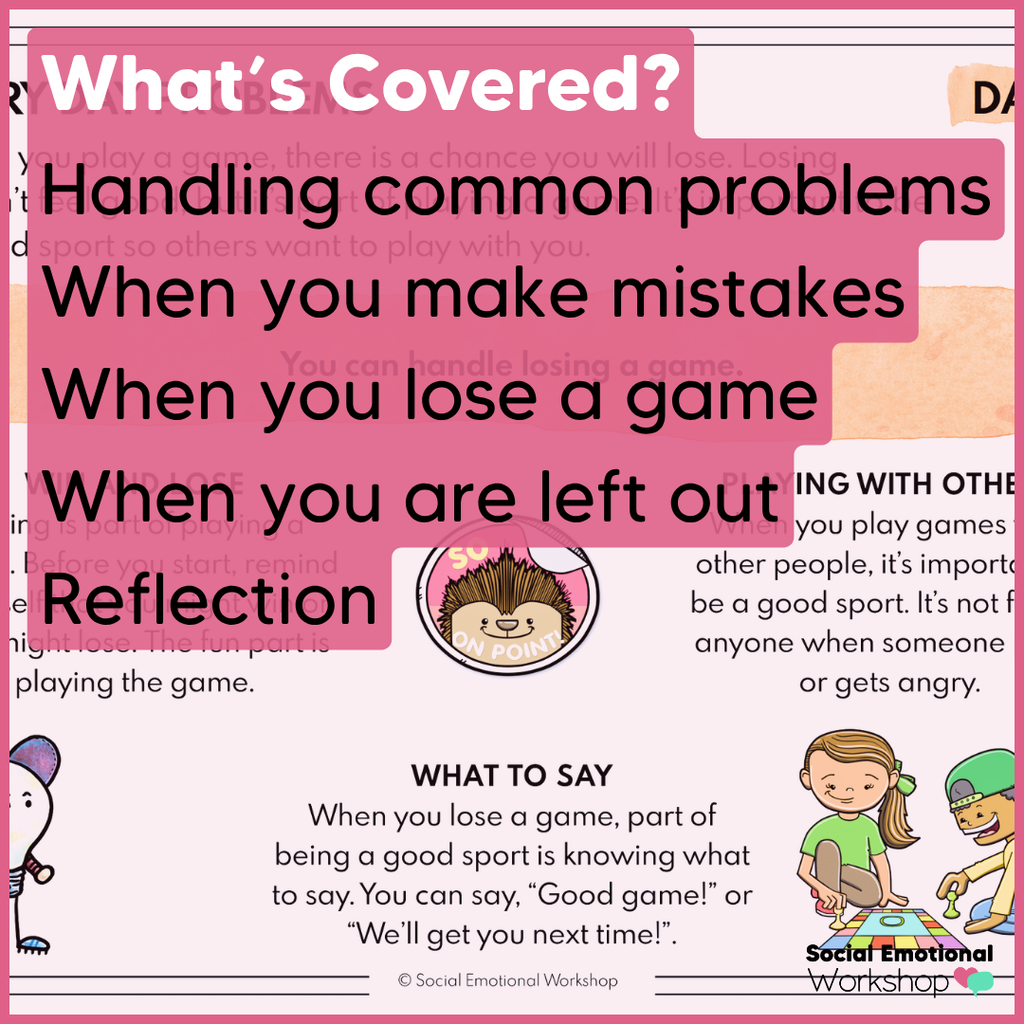 Handling Everyday Problems - Making Mistakes, Left Out, Losing - SEL Worksheets