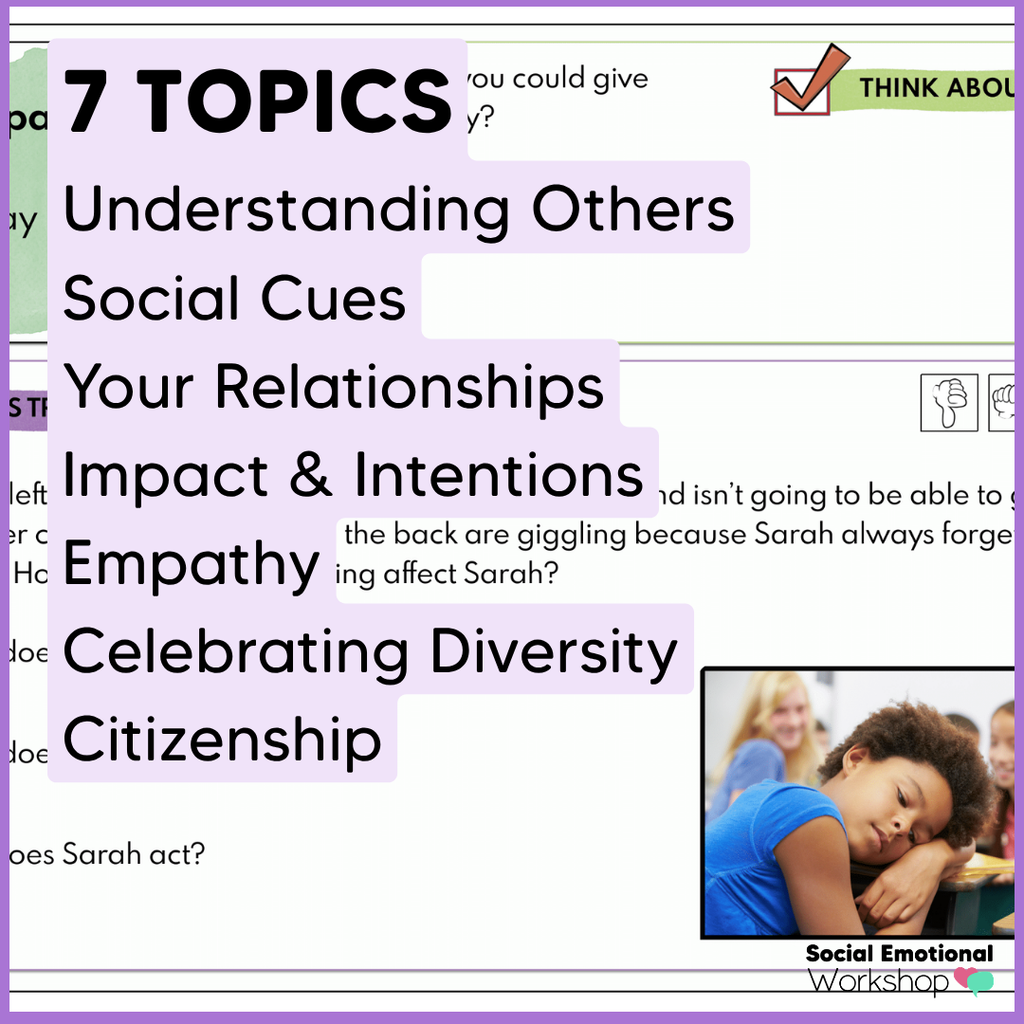 Social Awareness and Social Skills - SEL Worksheets - No Prep