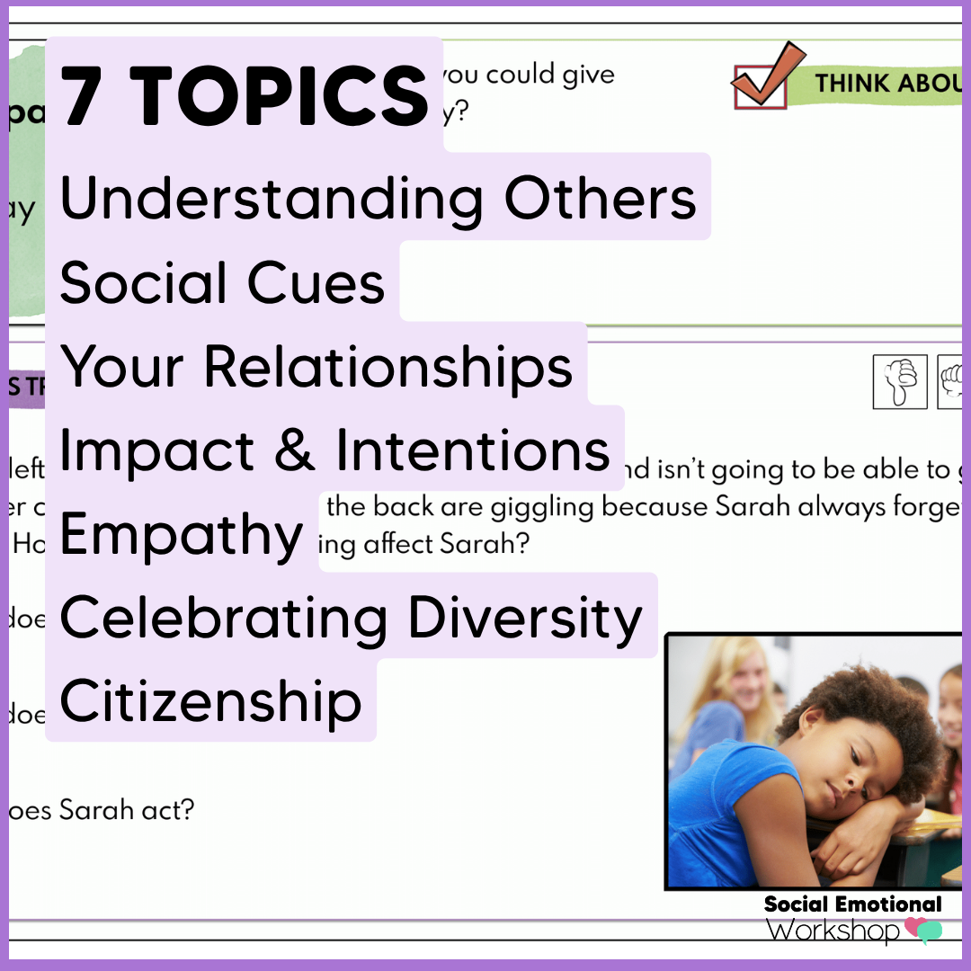 Social Awareness and Social Skills - SEL Worksheets - No Prep