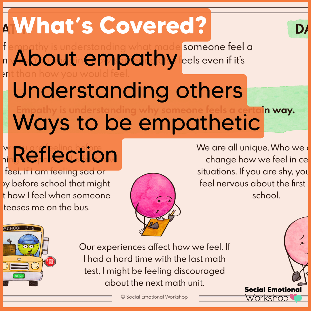 Empathy Activities - Perspective Taking & Kindness - SEL Worksheets