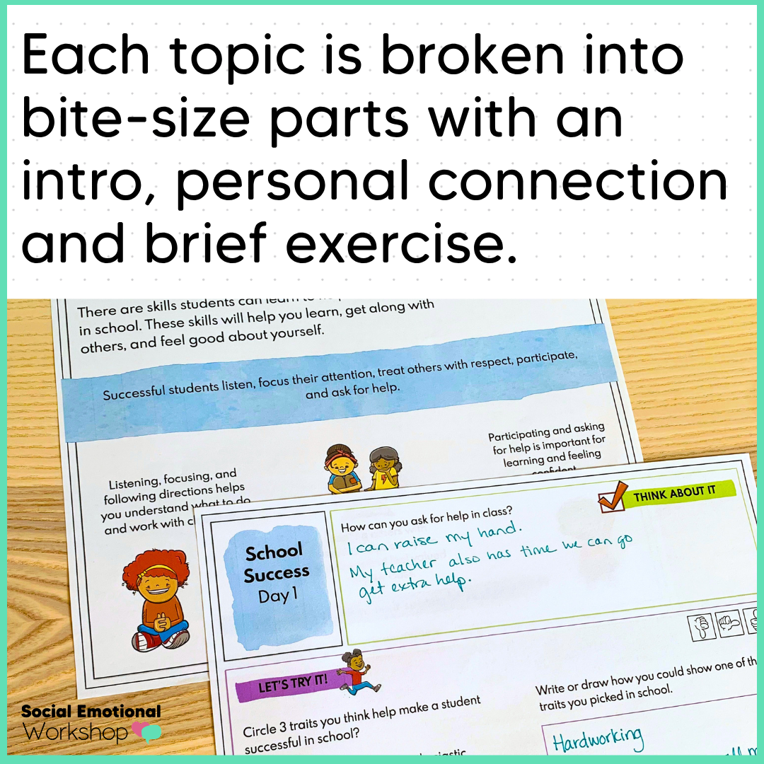 SEL Worksheets Bundle for Grades 3-5 - 35 Topics of No-Prep SEL Activitie - Print & Digital - Counseling & Classroom
