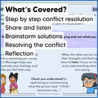 Conflict Resolution Activities | Social Skills Scenarios | SEL Worksheets