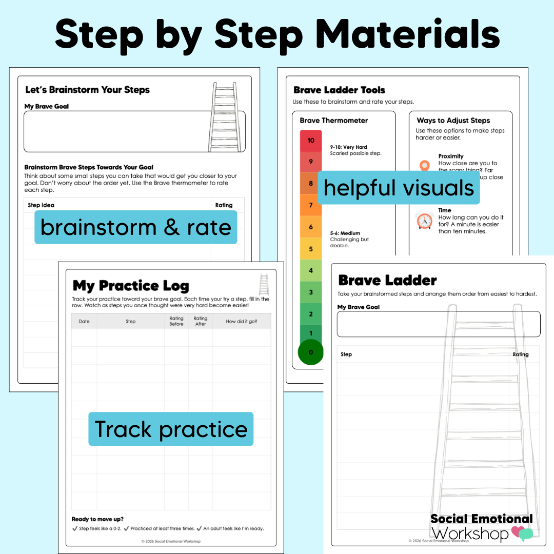 Brave Ladder | Gradual Exposure Counseling Intervention for Fear + Anxiety CBT