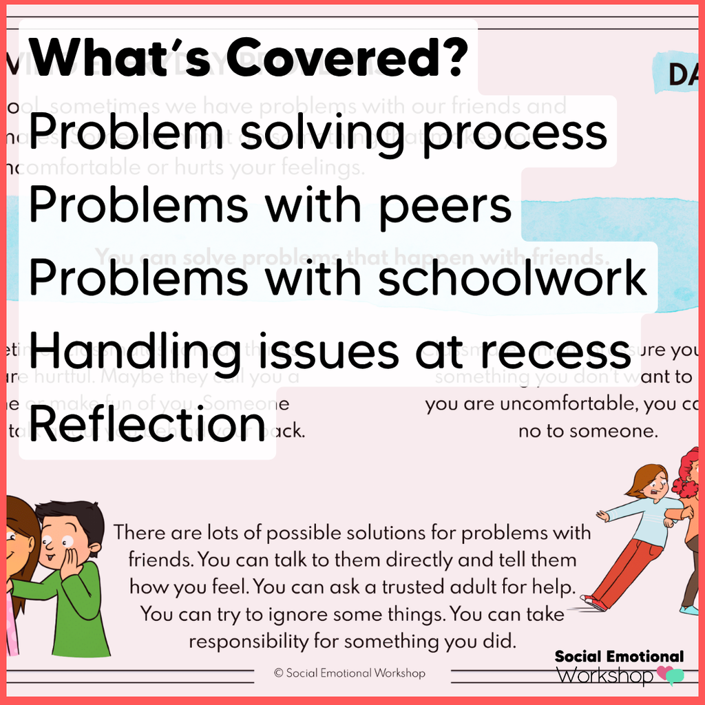 Social Problem Solving, Social Skills Scenarios - Decision Making SEL Worksheets