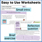 Conflict Resolution Activities | Social Skills Scenarios | SEL Worksheets
