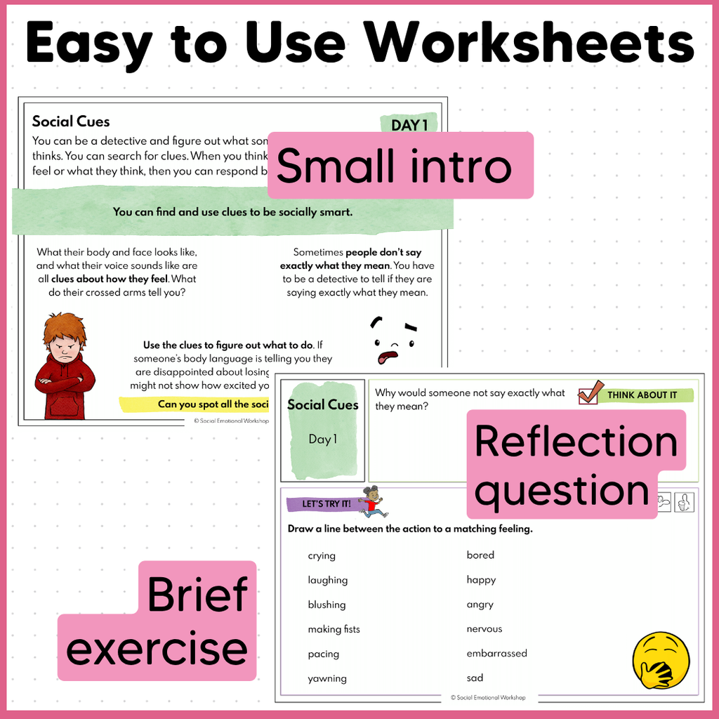 Social Cues - SEL Worksheets